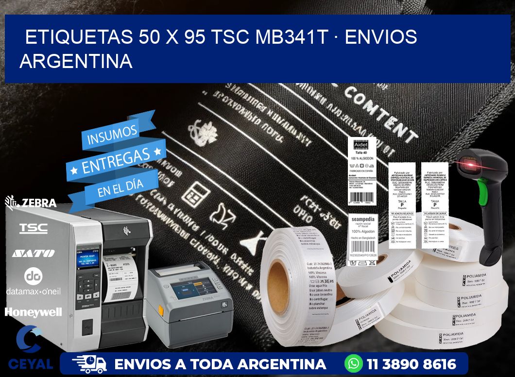 ETIQUETAS 50 x 95 TSC MB341T · ENVIOS ARGENTINA