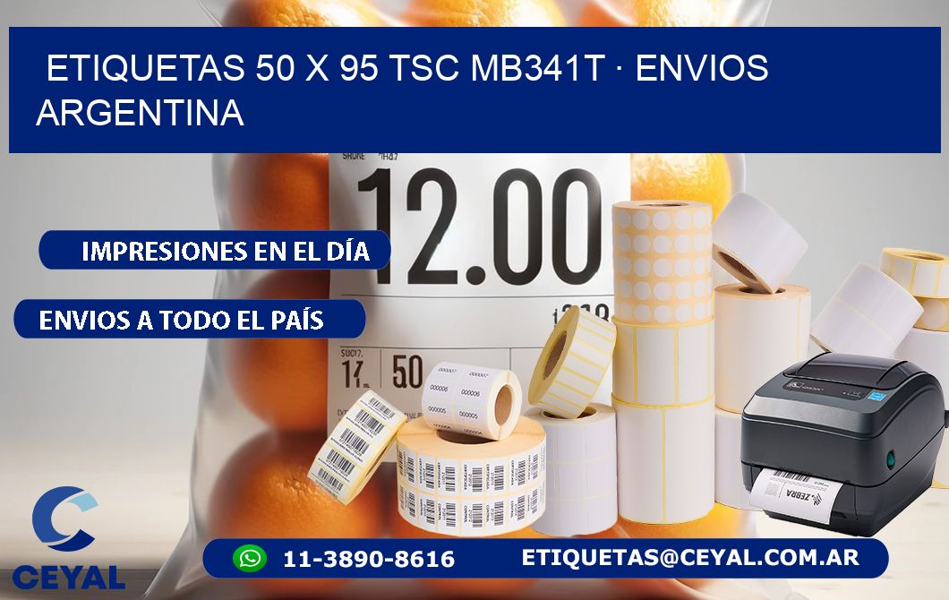 ETIQUETAS 50 x 95 TSC MB341T · ENVIOS ARGENTINA