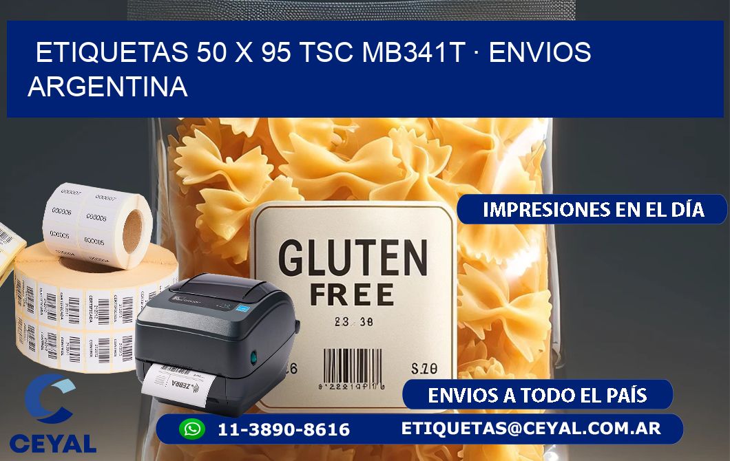 ETIQUETAS 50 x 95 TSC MB341T · ENVIOS ARGENTINA