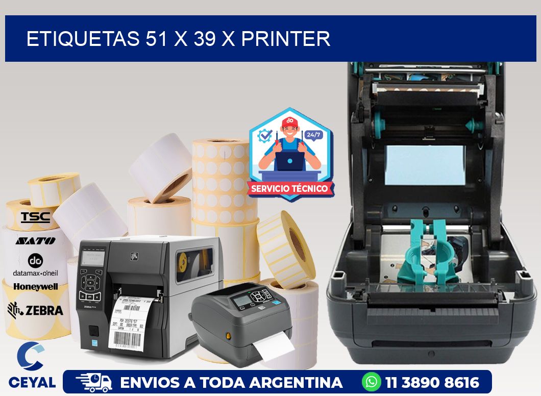 ETIQUETAS 51 x 39 X PRINTER