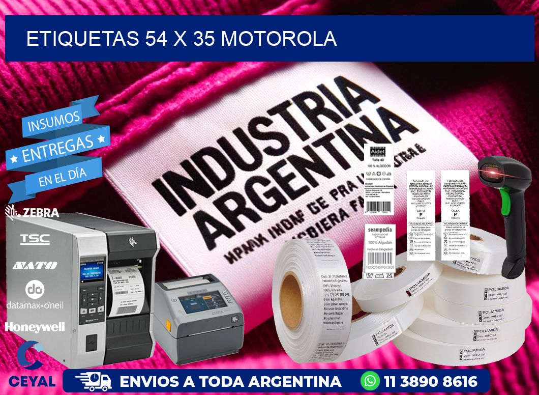 ETIQUETAS 54 x 35 MOTOROLA