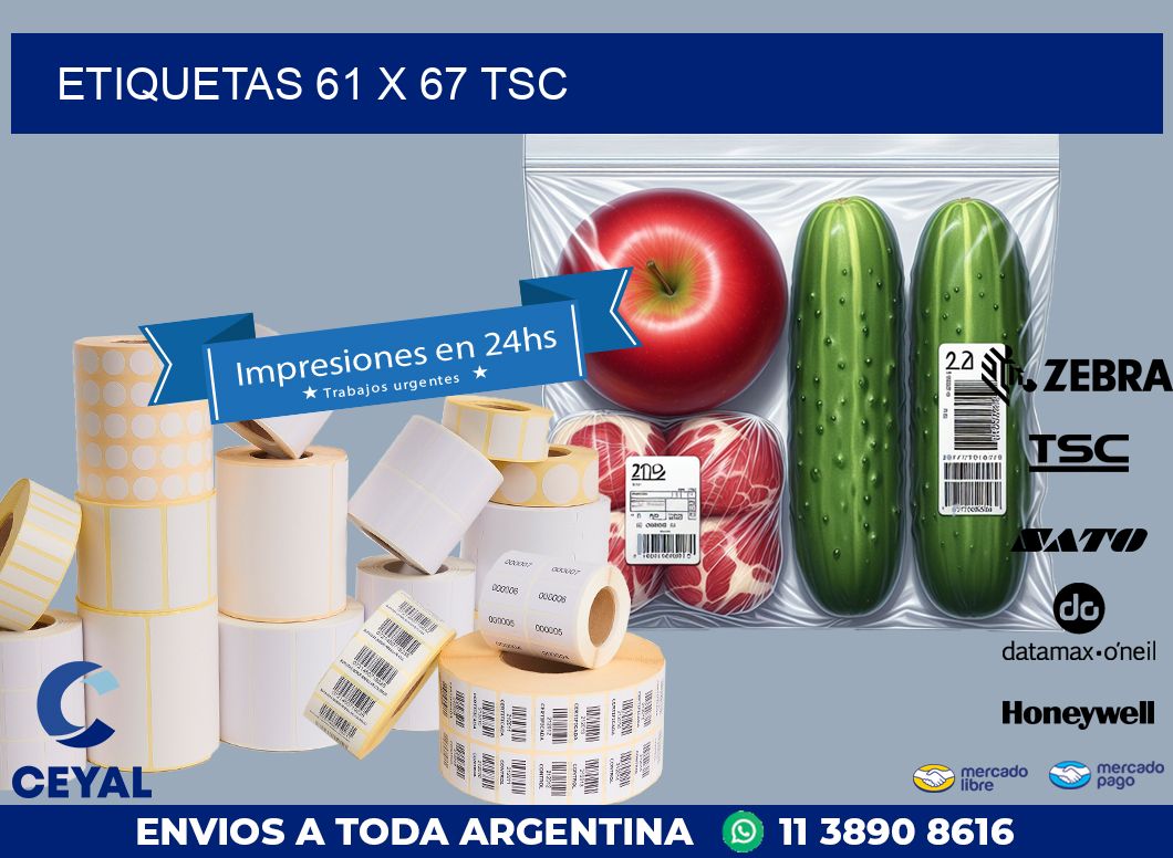 ETIQUETAS 61 x 67 TSC