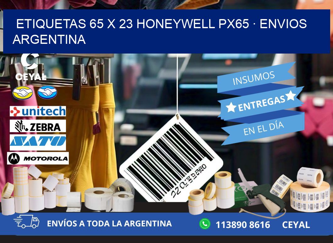 ETIQUETAS 65 x 23 HONEYWELL PX65 · ENVIOS ARGENTINA