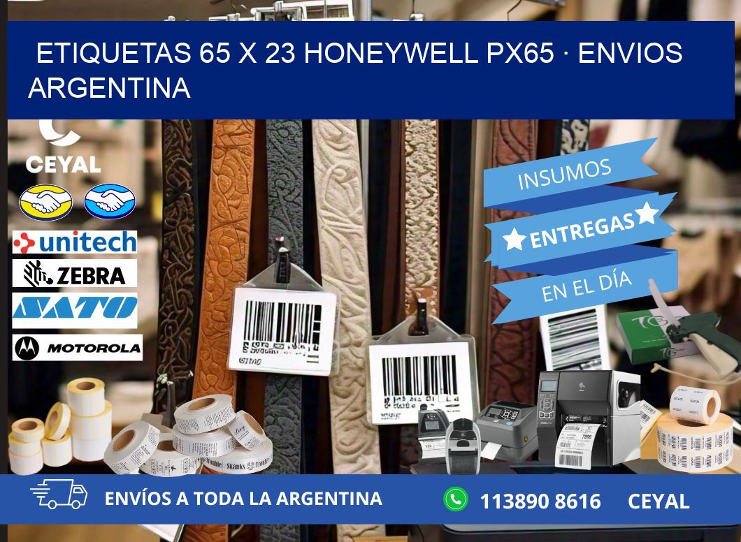 ETIQUETAS 65 x 23 HONEYWELL PX65 · ENVIOS ARGENTINA