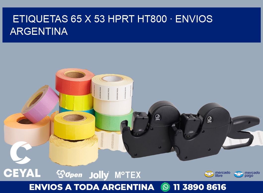 ETIQUETAS 65 x 53 HPRT HT800 · ENVIOS ARGENTINA