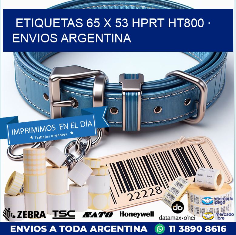 ETIQUETAS 65 x 53 HPRT HT800 · ENVIOS ARGENTINA