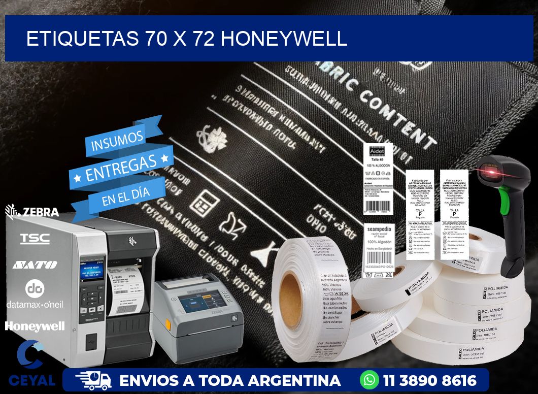ETIQUETAS 70 x 72 HONEYWELL
