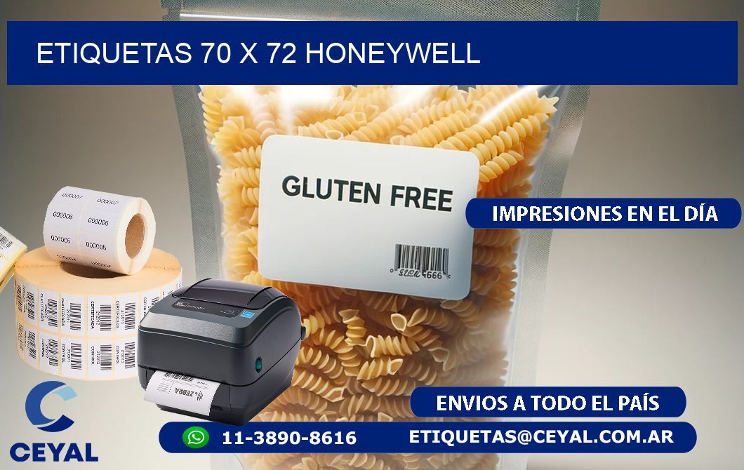 ETIQUETAS 70 x 72 HONEYWELL