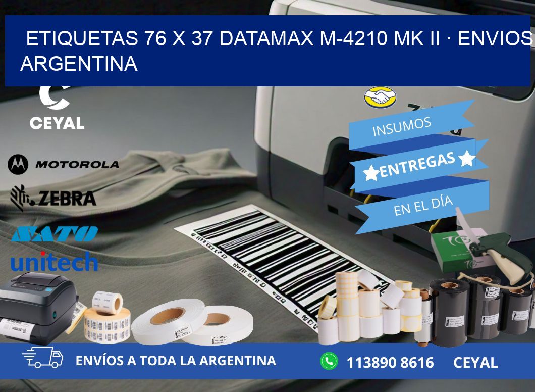 ETIQUETAS 76 x 37 DATAMAX M-4210 MK II · ENVIOS ARGENTINA