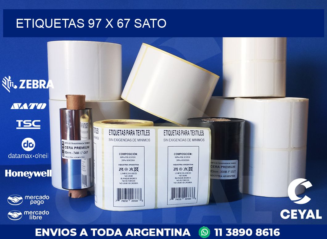 ETIQUETAS 97 x 67 SATO