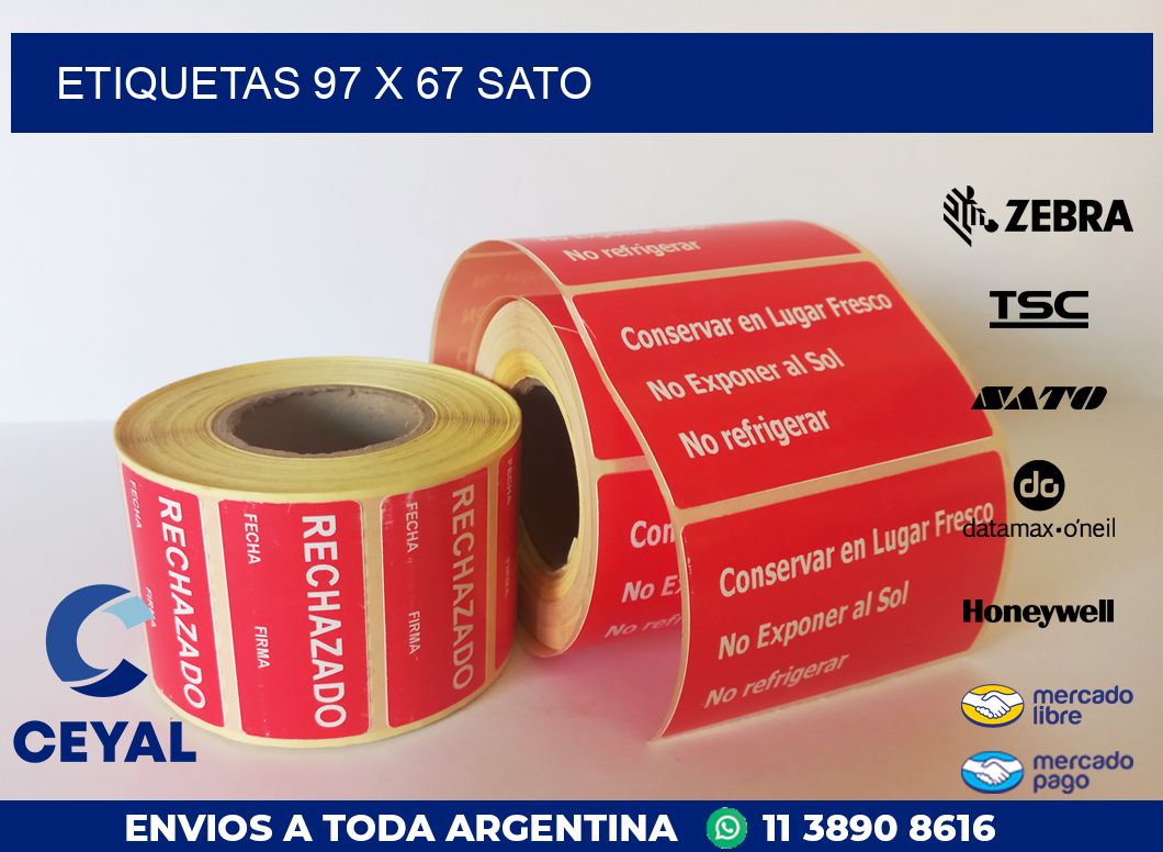 ETIQUETAS 97 x 67 SATO