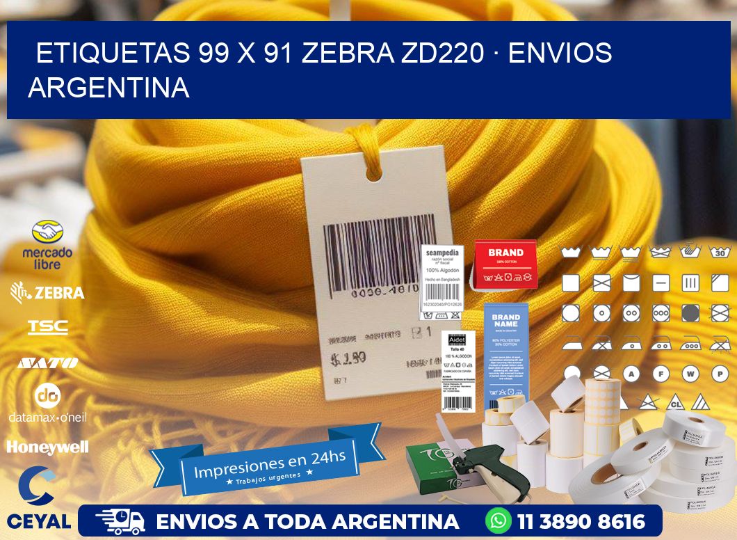 ETIQUETAS 99 x 91 ZEBRA ZD220 · ENVIOS ARGENTINA