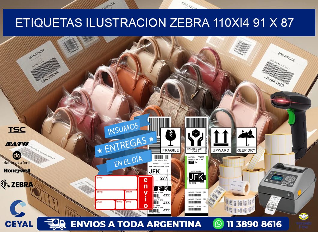 ETIQUETAS ILUSTRACION ZEBRA 110Xi4 91 x 87
