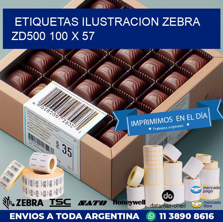 ETIQUETAS ILUSTRACION ZEBRA ZD500 100 x 57