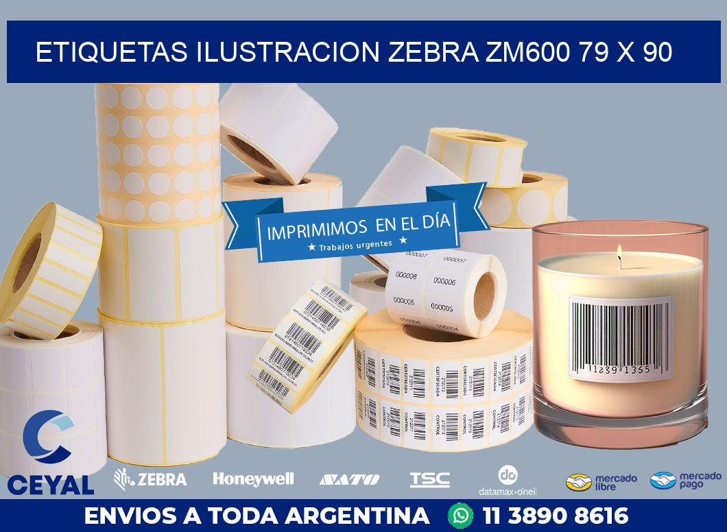 ETIQUETAS ILUSTRACION ZEBRA ZM600 79 x 90
