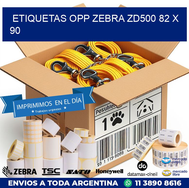 ETIQUETAS OPP ZEBRA ZD500 82 x 90