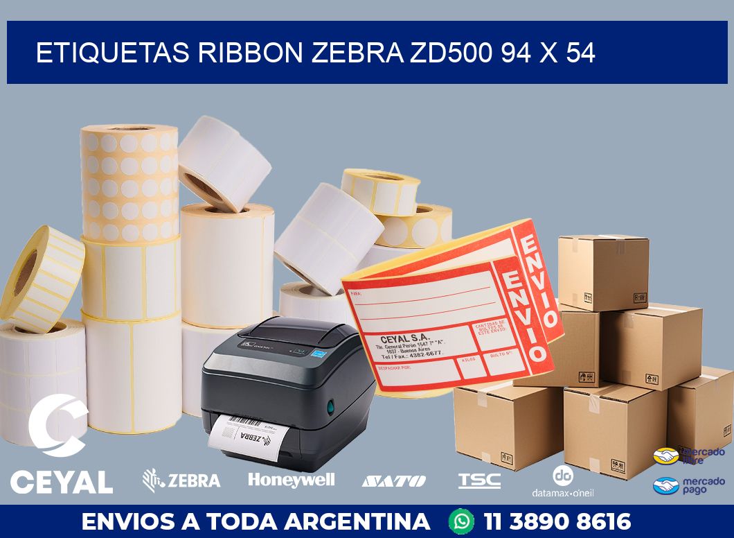 ETIQUETAS RIBBON Zebra ZD500 94 x 54