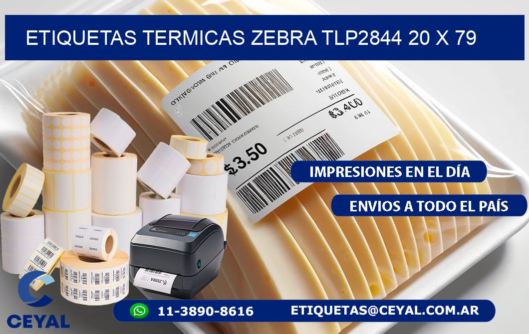 ETIQUETAS TERMICAS ZEBRA TLP2844 20 x 79