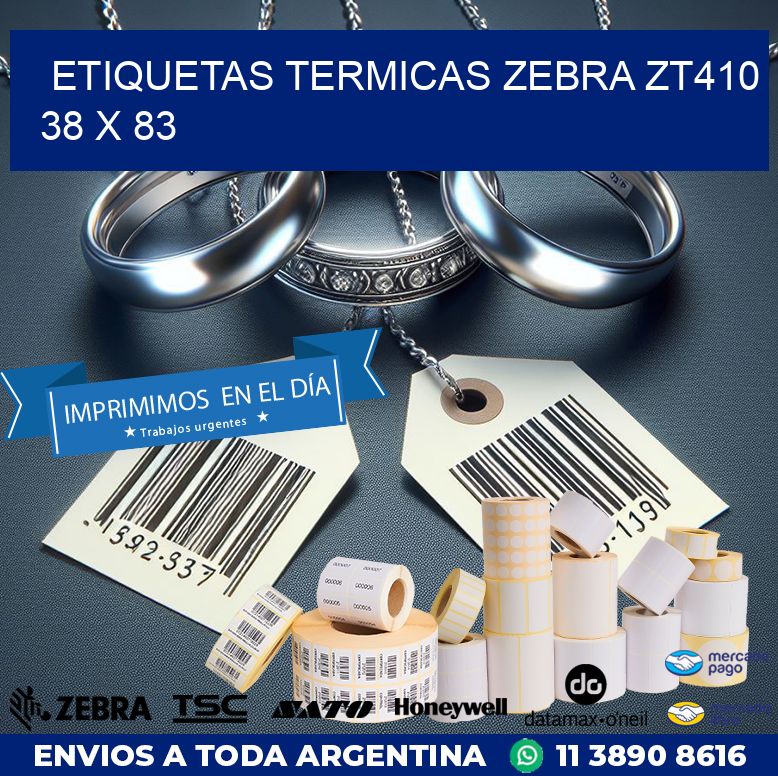 ETIQUETAS TERMICAS ZEBRA ZT410 38 x 83