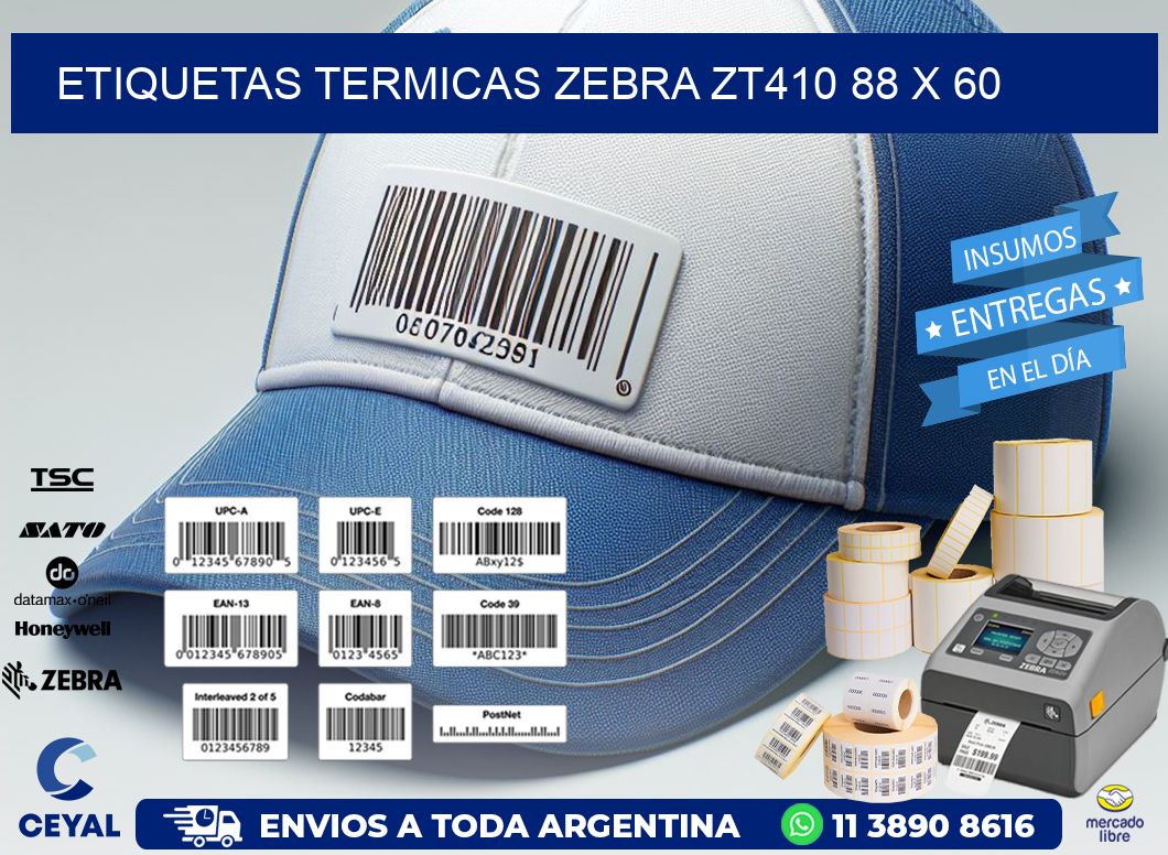 ETIQUETAS TERMICAS ZEBRA ZT410 88 x 60