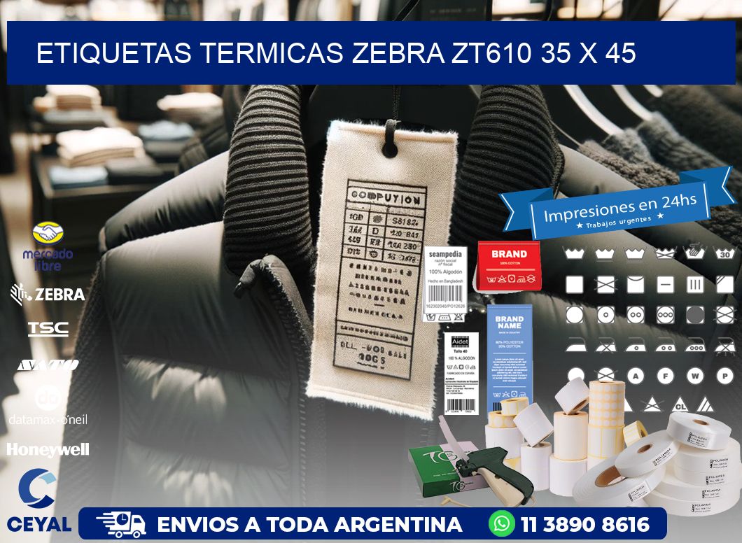 ETIQUETAS TERMICAS ZEBRA ZT610 35 x 45