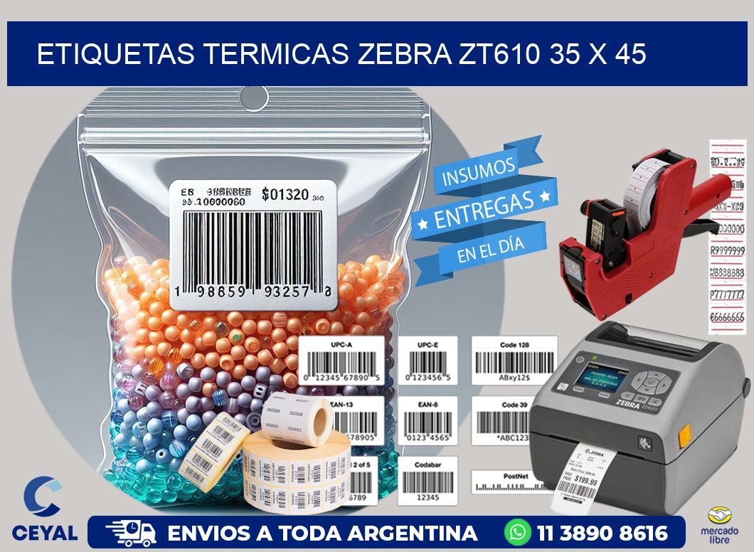 ETIQUETAS TERMICAS ZEBRA ZT610 35 x 45