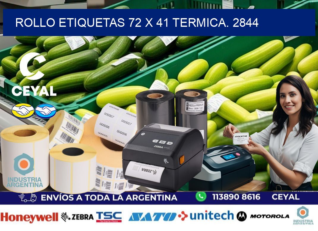 Rollo etiquetas 72 x 41 termica. 2844
