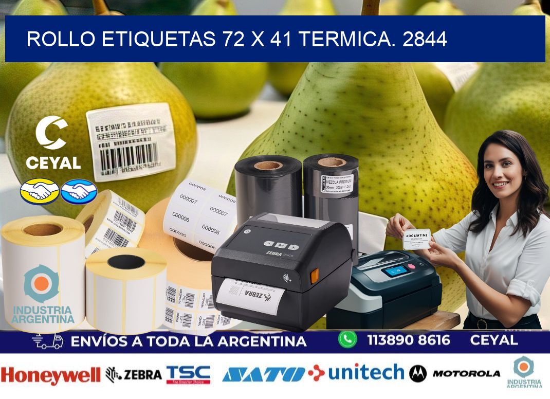 Rollo etiquetas 72 x 41 termica. 2844