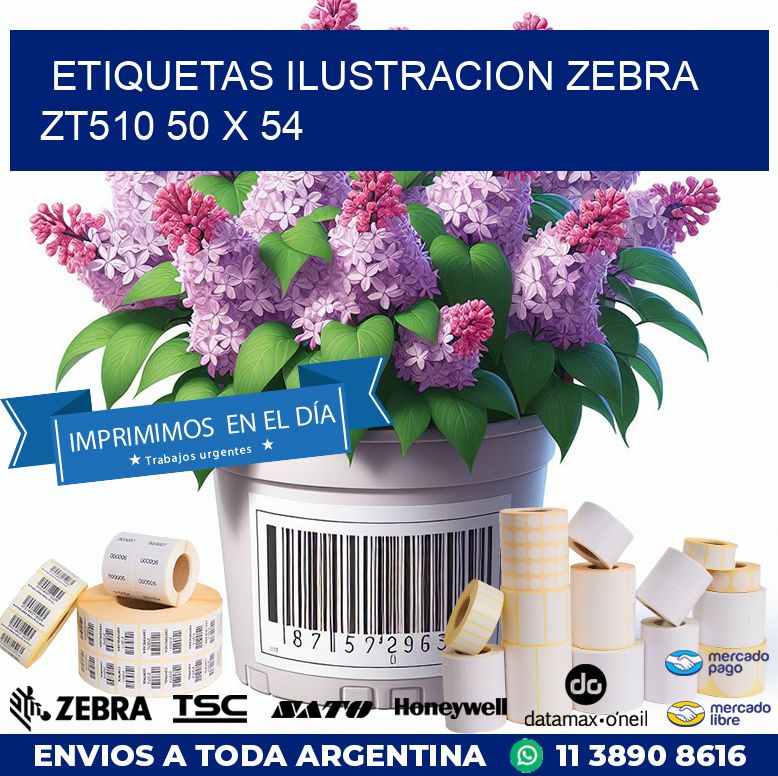 ETIQUETAS ILUSTRACION ZEBRA ZT510 50 x 54