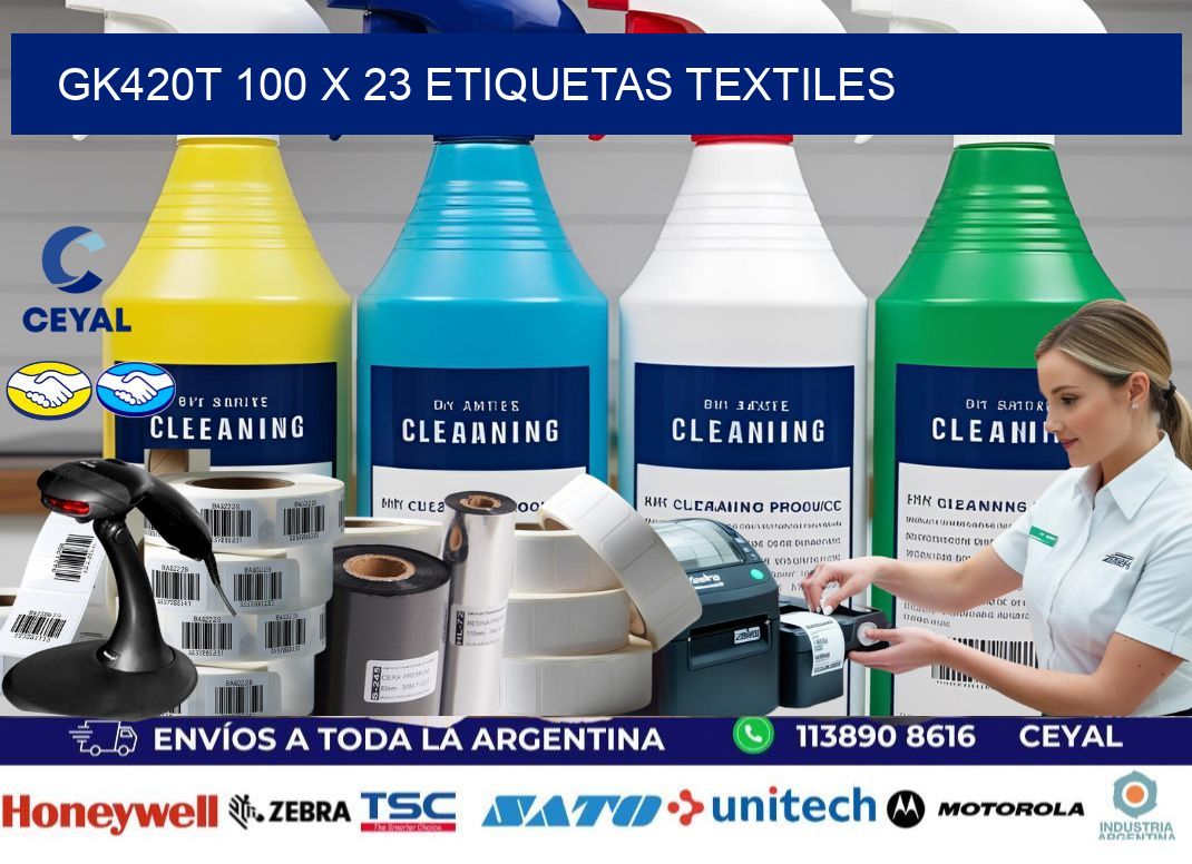 GK420T 100 x 23 ETIQUETAS TEXTILES