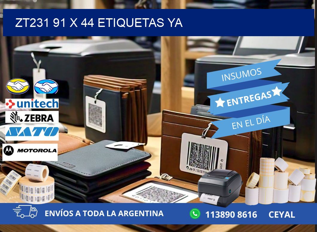 ZT231 91 x 44 ETIQUETAS YA