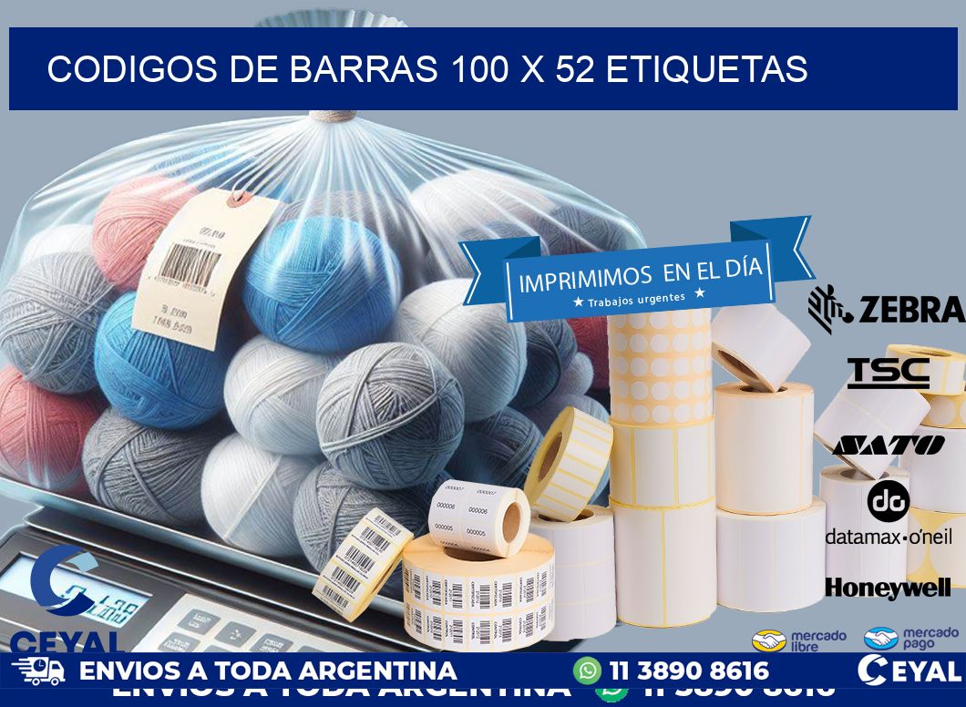 codigos de barras 100 x 52 etiquetas