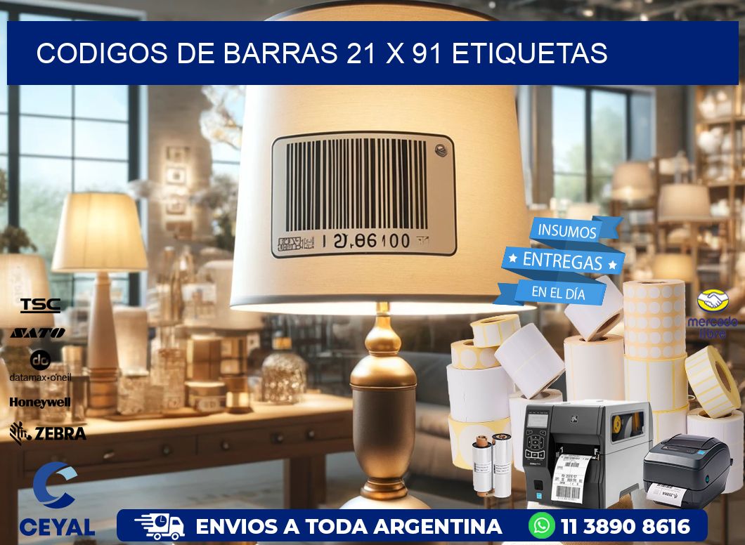 codigos de barras 21 x 91 etiquetas