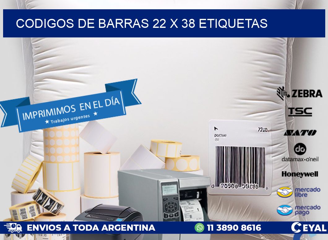 codigos de barras 22 x 38 etiquetas