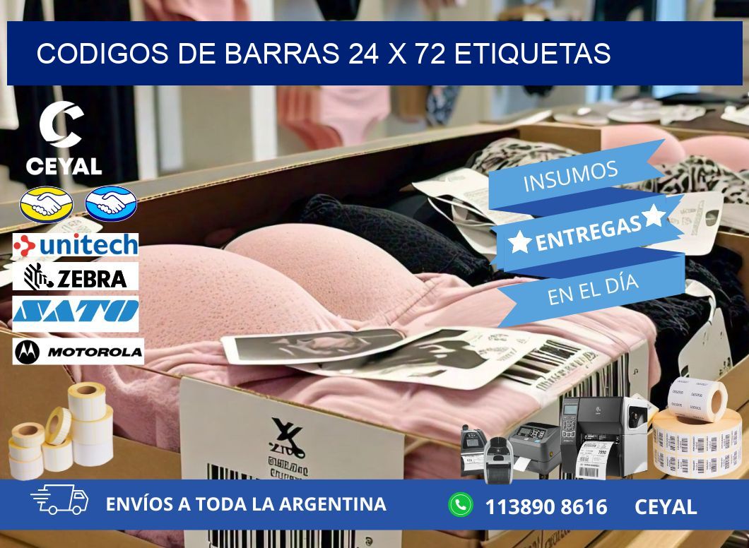 codigos de barras 24 x 72 etiquetas