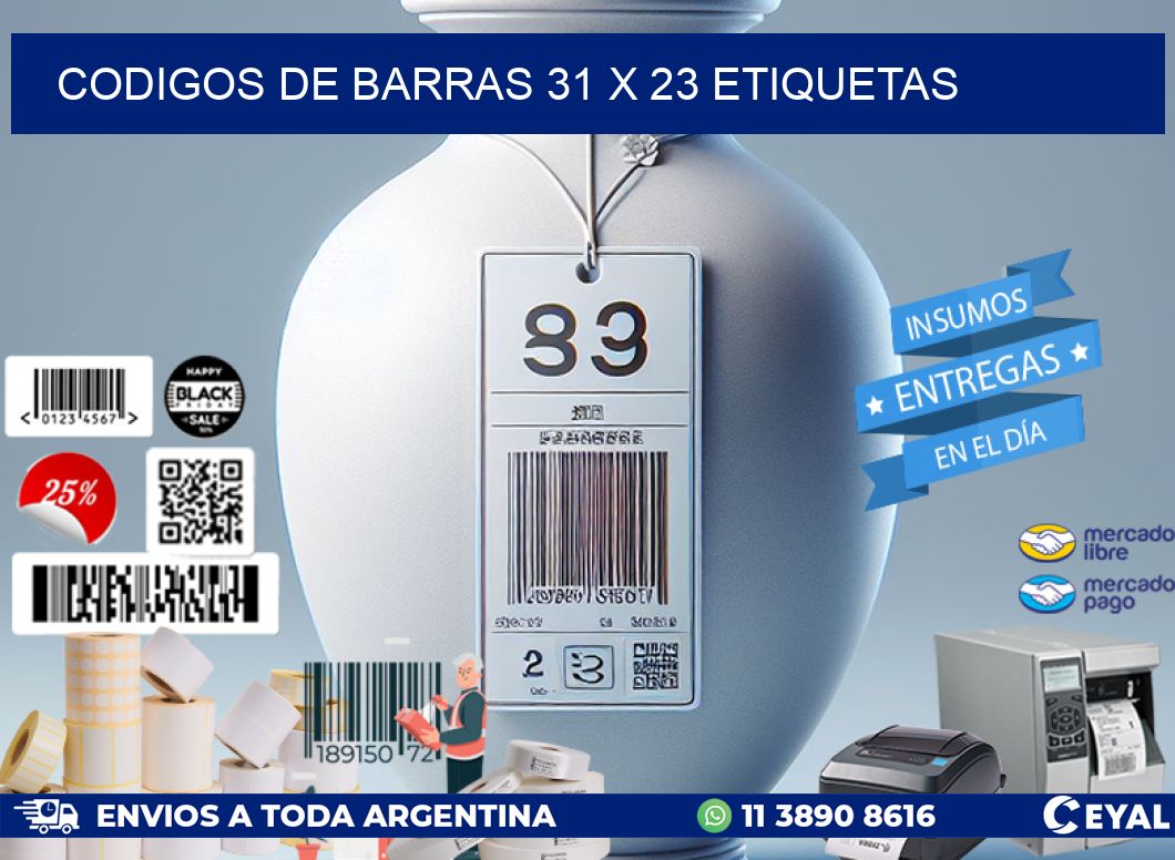 codigos de barras 31 x 23 etiquetas