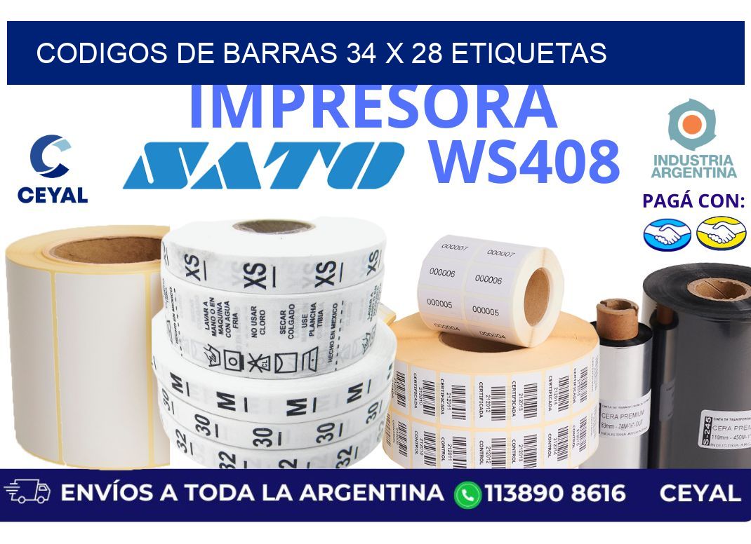 codigos de barras 34 x 28 etiquetas