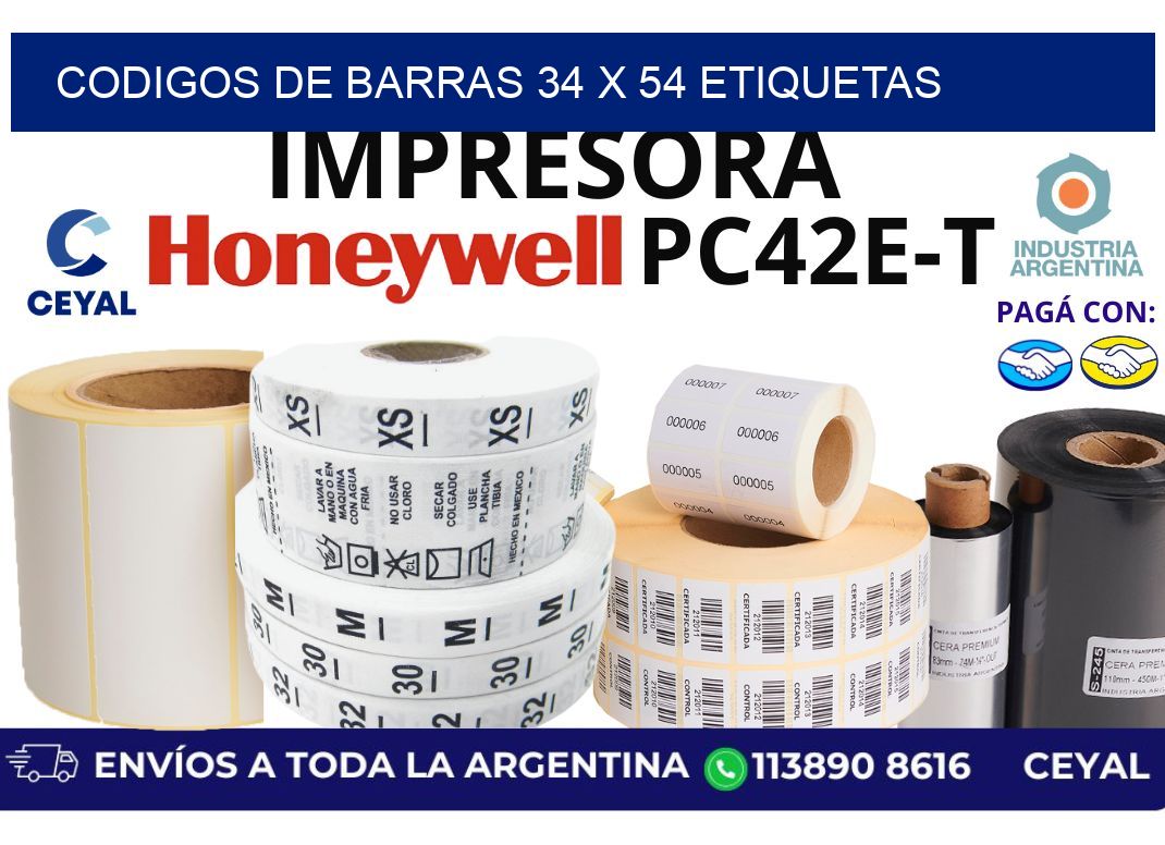 codigos de barras 34 x 54 etiquetas