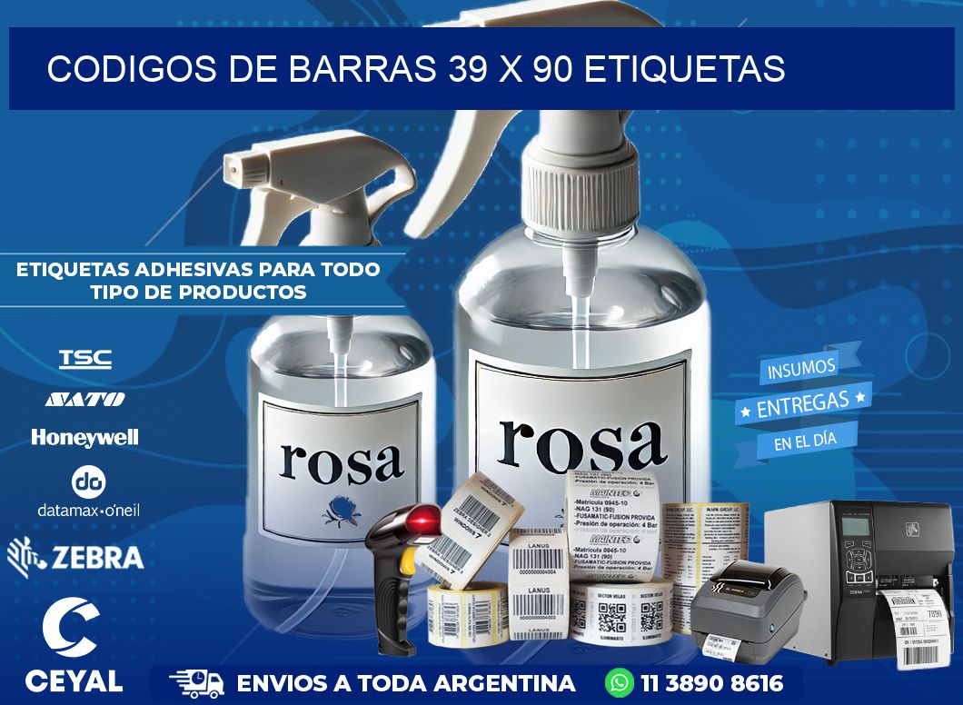 codigos de barras 39 x 90 etiquetas