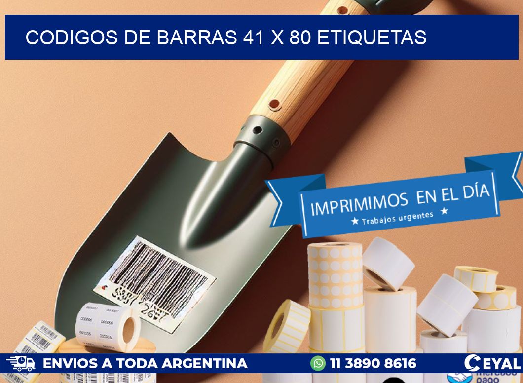codigos de barras 41 x 80 etiquetas