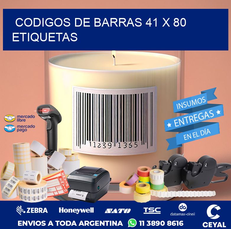 codigos de barras 41 x 80 etiquetas