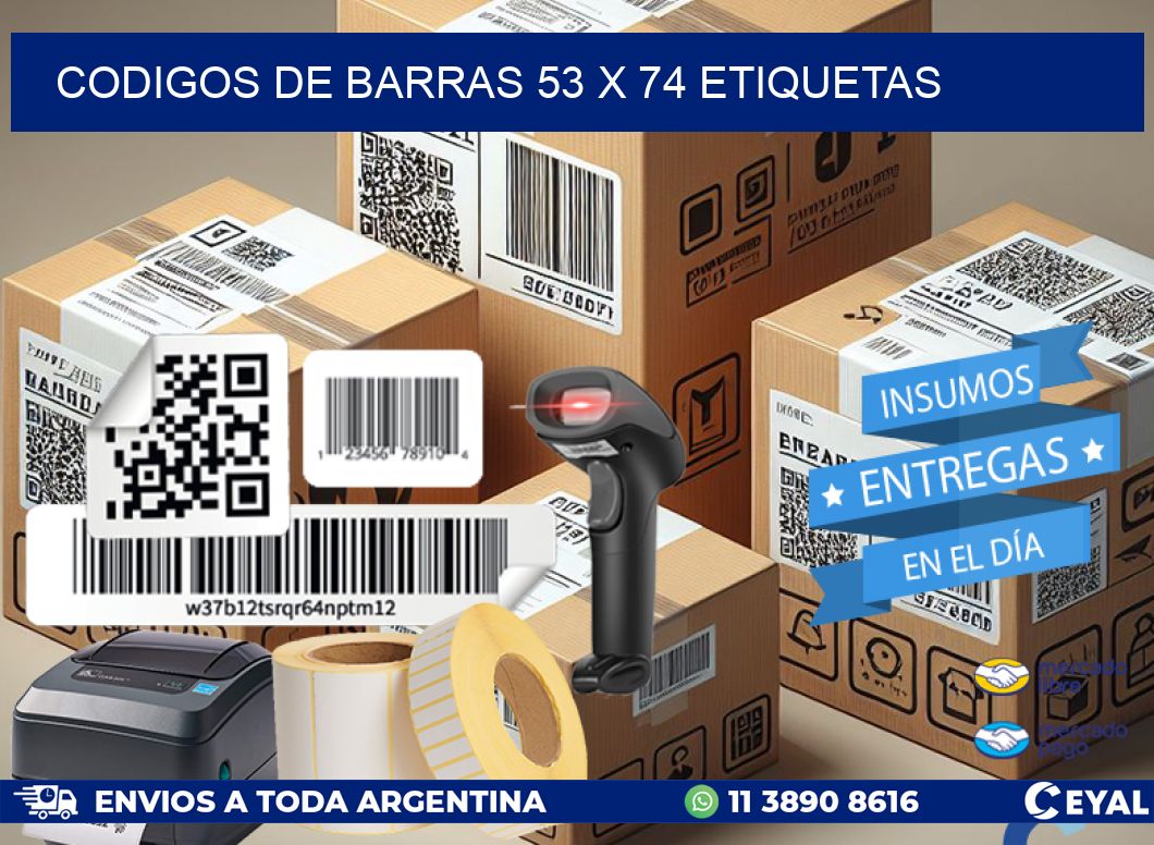 codigos de barras 53 x 74 etiquetas