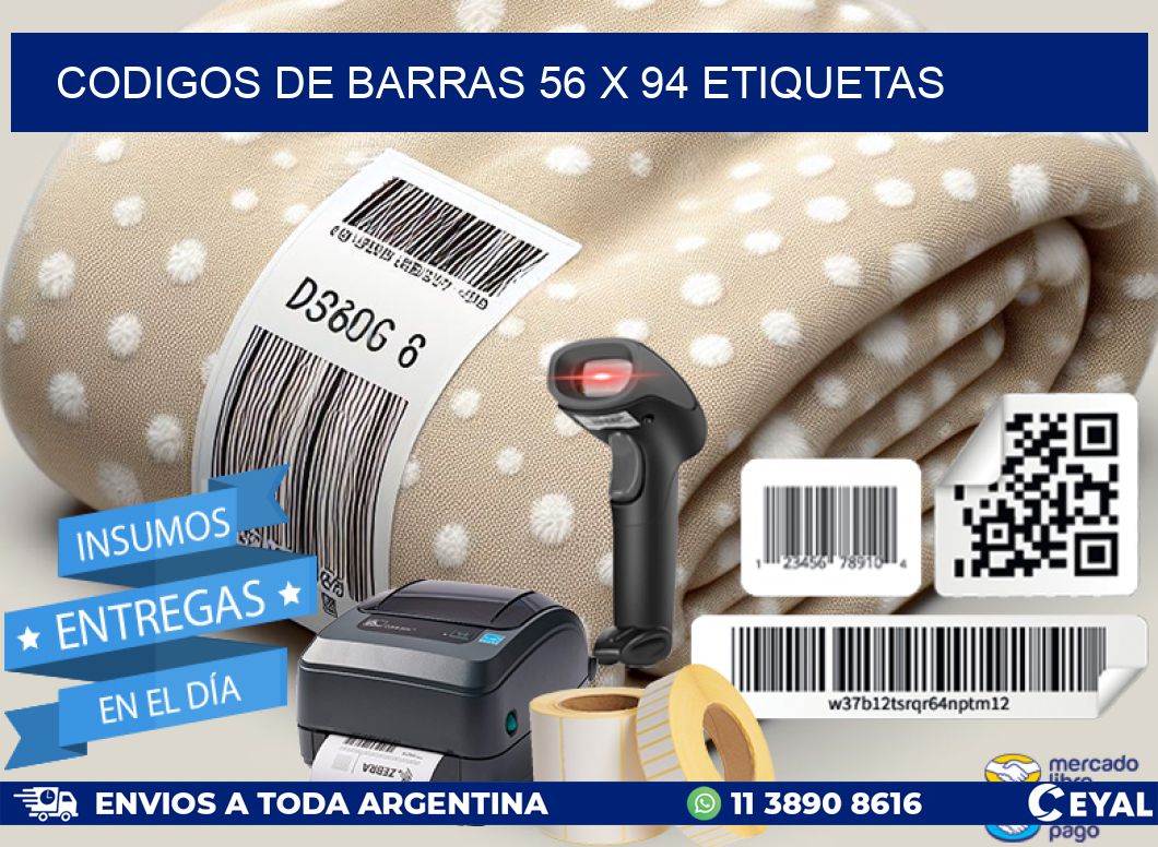 codigos de barras 56 x 94 etiquetas