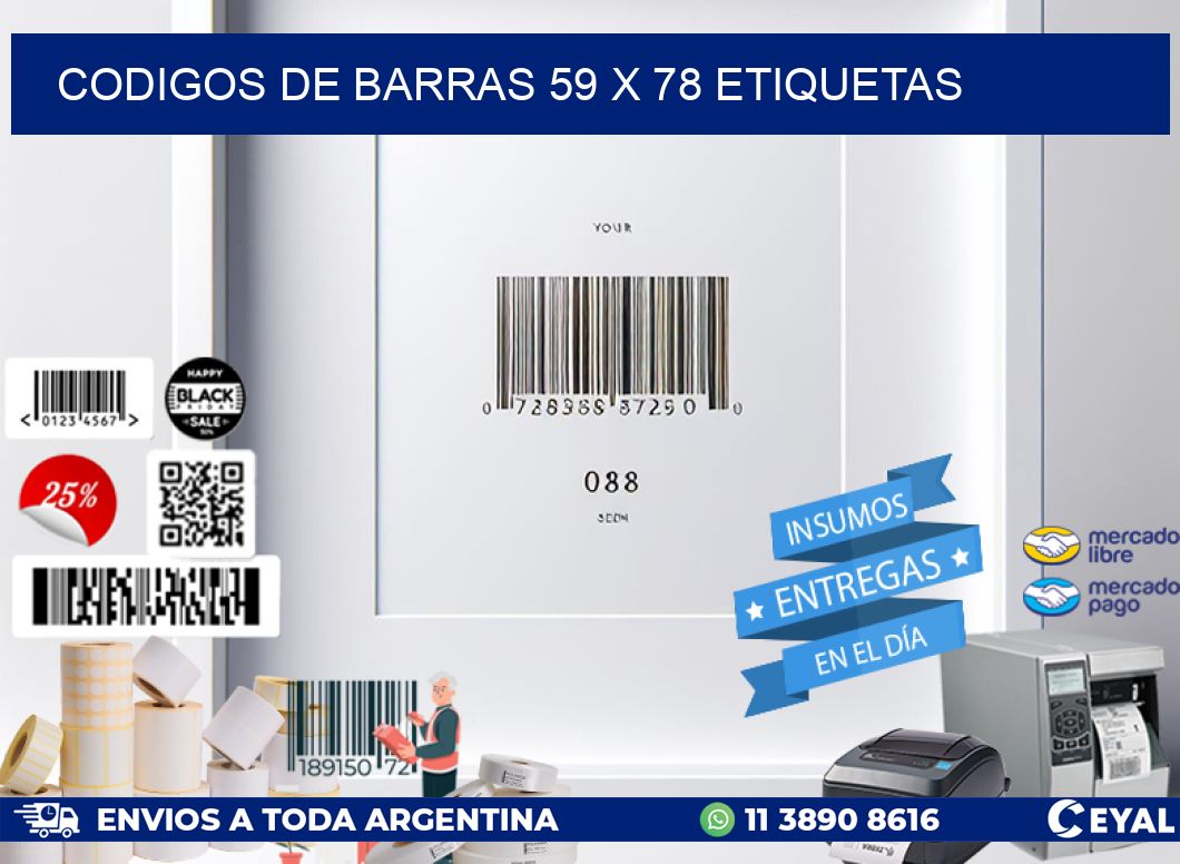 codigos de barras 59 x 78 etiquetas