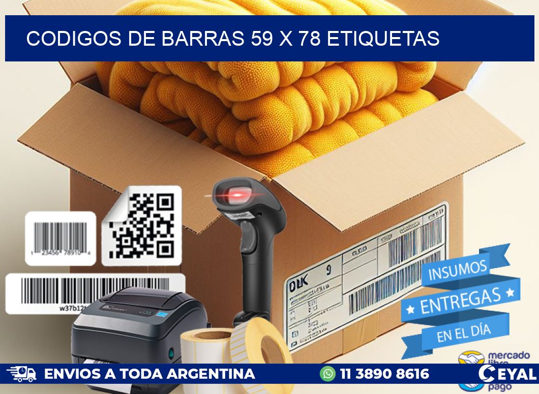 codigos de barras 59 x 78 etiquetas