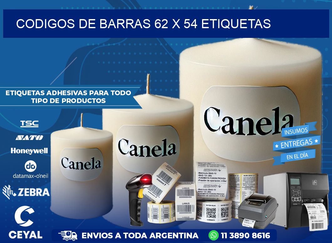codigos de barras 62 x 54 etiquetas