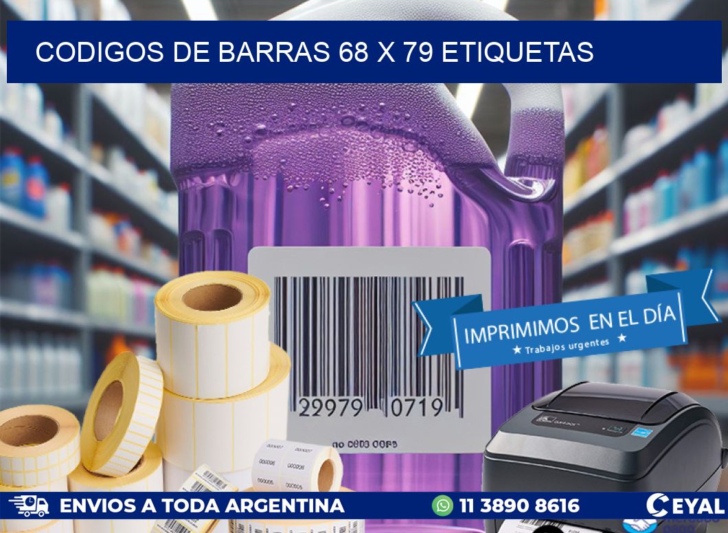 codigos de barras 68 x 79 etiquetas