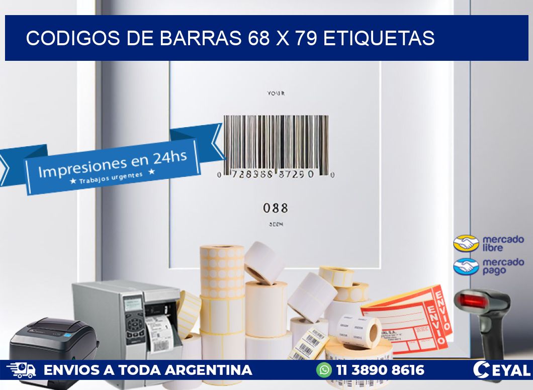 codigos de barras 68 x 79 etiquetas