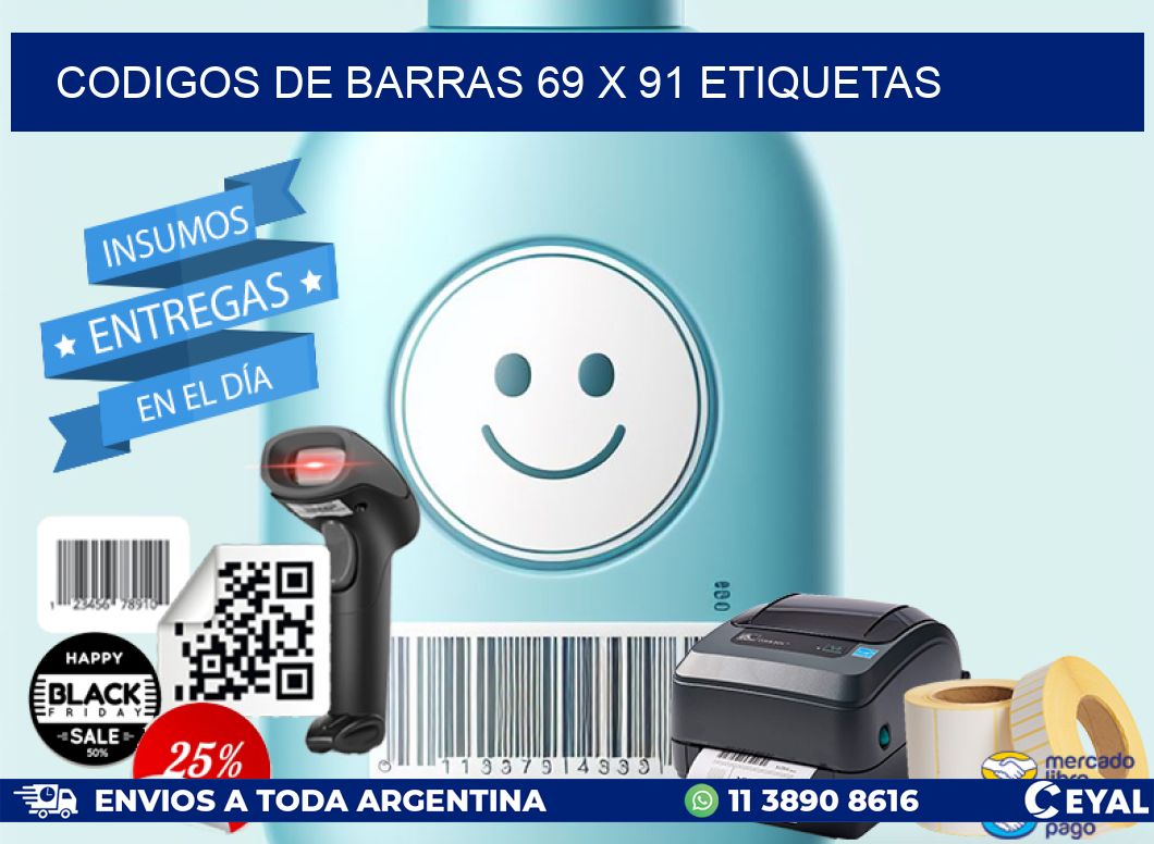 codigos de barras 69 x 91 etiquetas