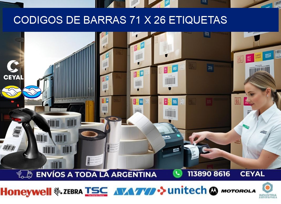 codigos de barras 71 x 26 etiquetas